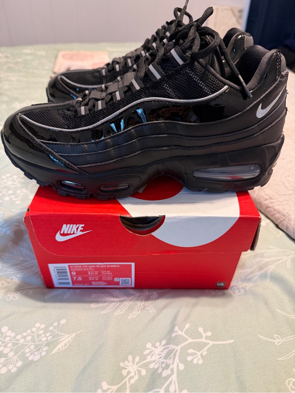 Nike Air Max 95 Big Bubble Black/Metallic Silver Box Label